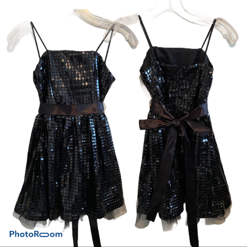 Black Sparkle and Tulle Girls Dress